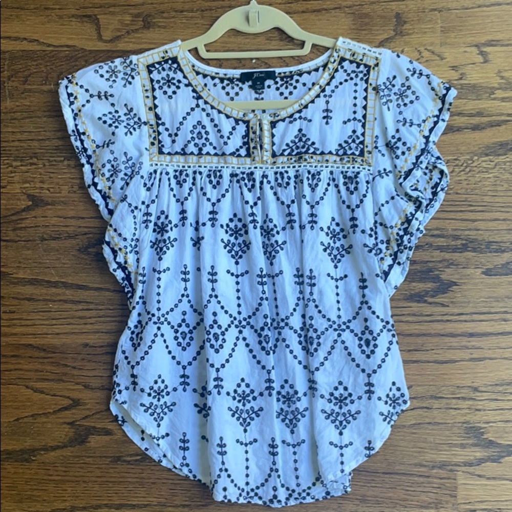 Jcrew medium sleeveless top curved hem